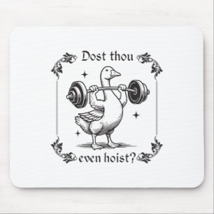 Dost Thou Even Hoist_ Funny Medieval Gym Workout G Mouse Pad
