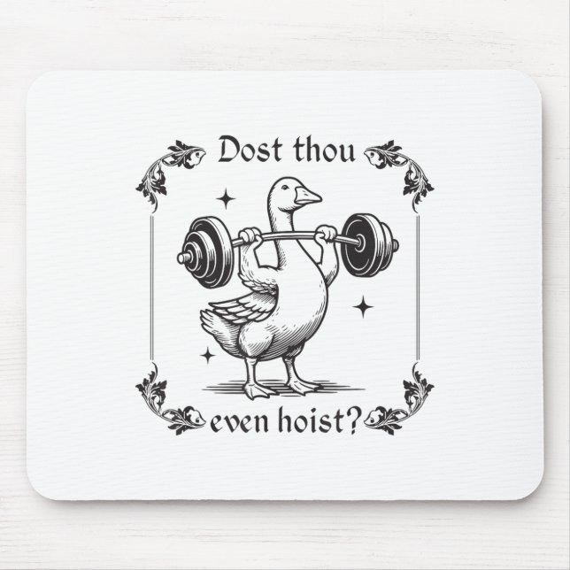 Dost Thou Even Hoist_ Funny Medieval Gym Workout G Mouse Pad (Front)