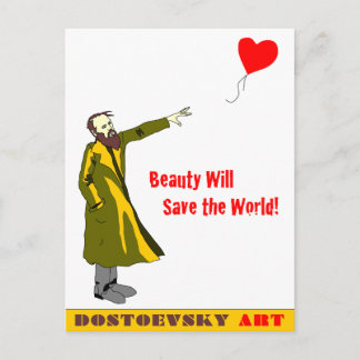 Dostoevsky Art "Banksy" postcard