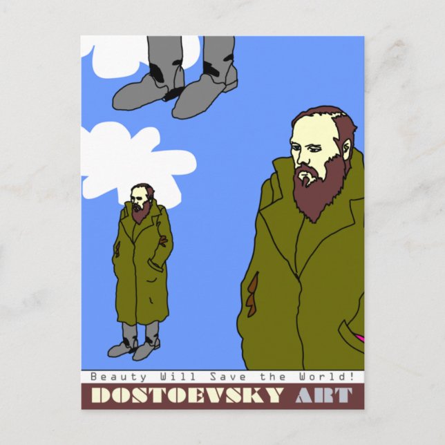 Dostoevsky art postcard (Front)