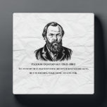 Dostoevsky Quote Plaque<br><div class="desc">A sophisticated desk plaque featuring an illustrated portrait of Fyodor Dostoevsky paired with one of his timeless quotes about human nature and purpose. This literary inspired piece adds intellectual character to offices, study rooms, and libraries, making it an ideal gift for writers, readers, philosophy enthusiasts and admirers of classic literature....</div>
