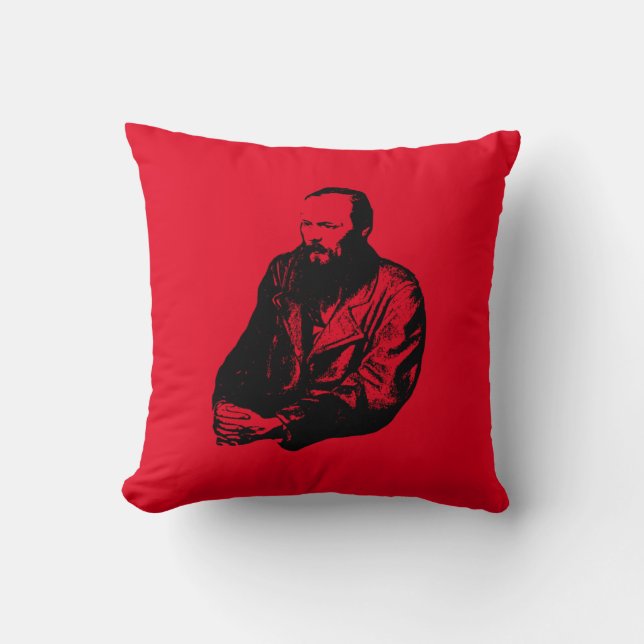Dostoyevsky Throw Pillow (Front)