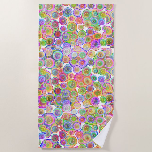 Dot Art 2 Beach Towel (Front)