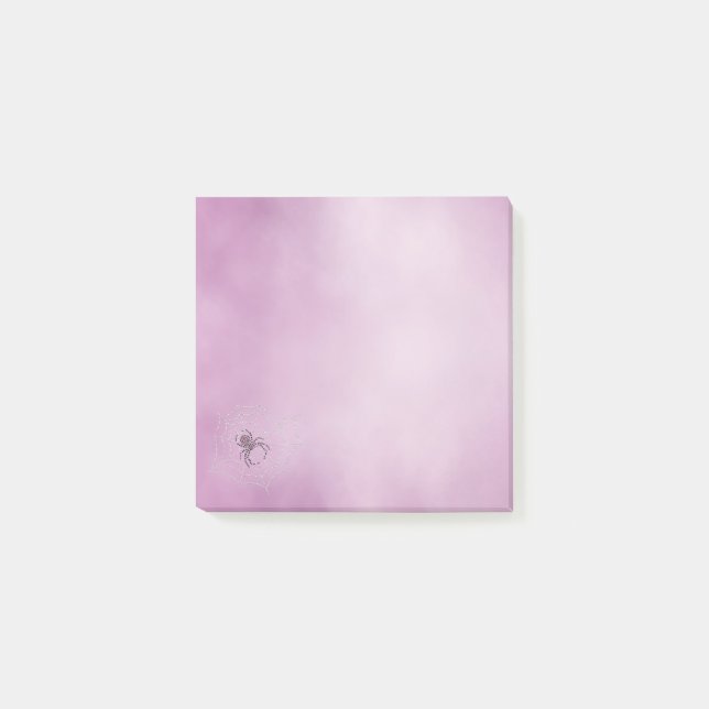 Dot Art Black Widow Spider in Web Post-it Notes (Front)