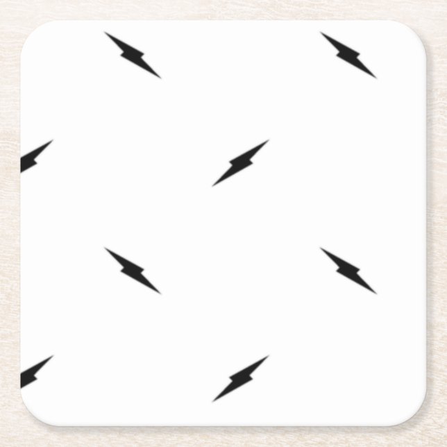Dot, Black Paper Coaster (Front)