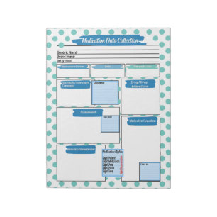 Dot Blue Healthcare Student Medication Template Notepad