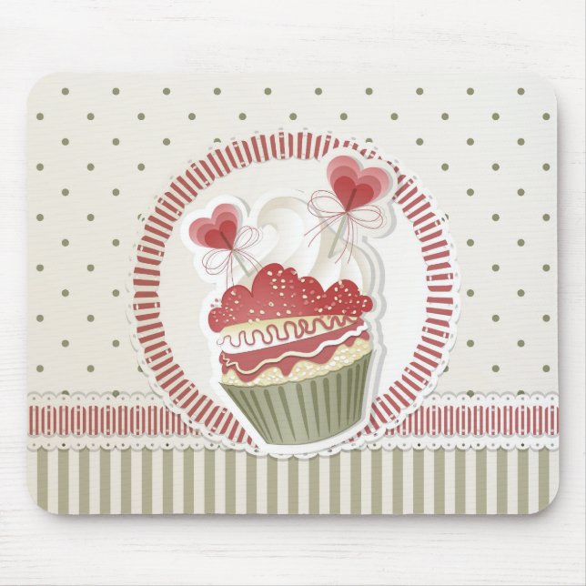 Dot Cupcake Mousepad (Front)