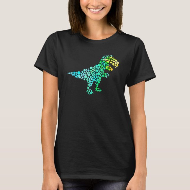 Dot Day Rex Dinosaur  Polka Dot Pattern Internatio T-Shirt (Front)
