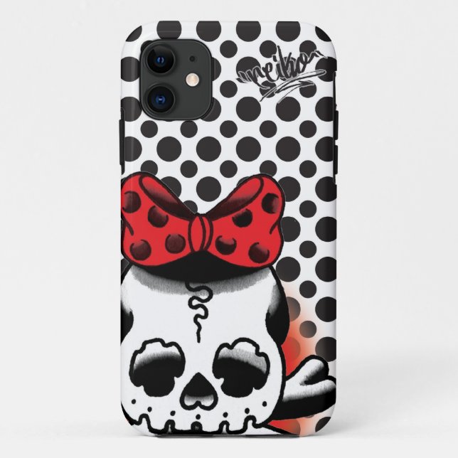 Dot Dokuro-Chan White Case-Mate iPhone Case (Back)