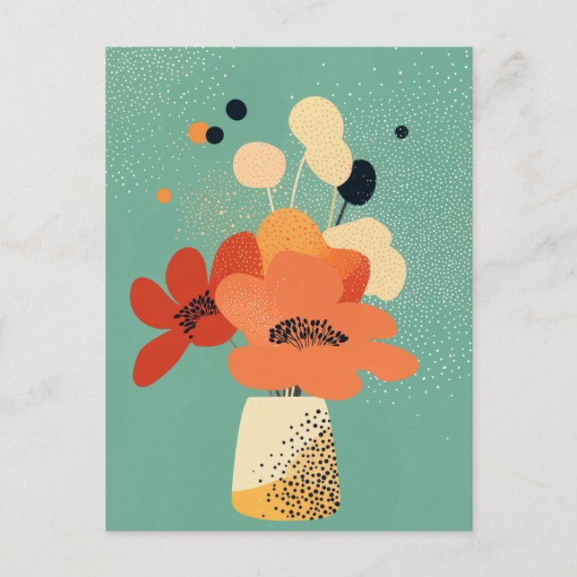 Dot Dot Flower #011 Postcard (Front)