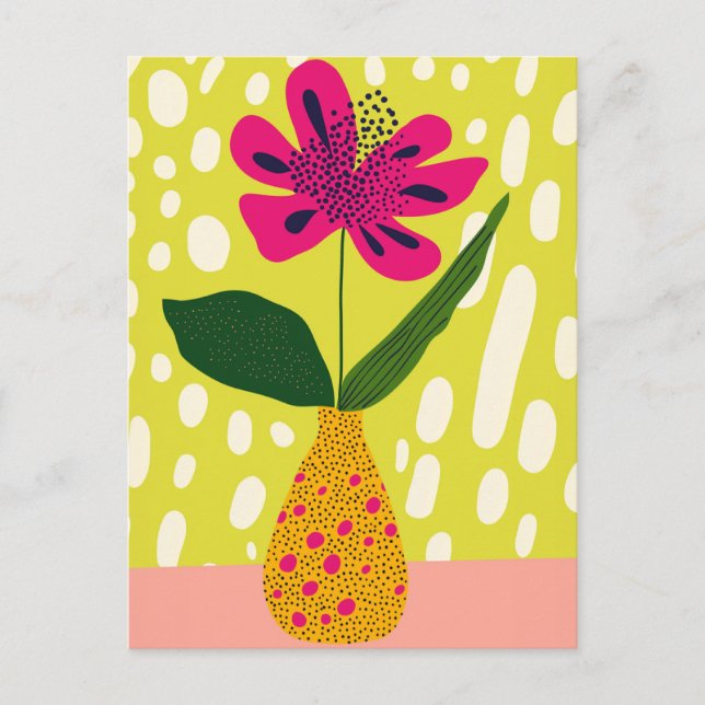 Dot Dot Flower #019 Postcard (Front)