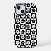 Dot Flower Black White