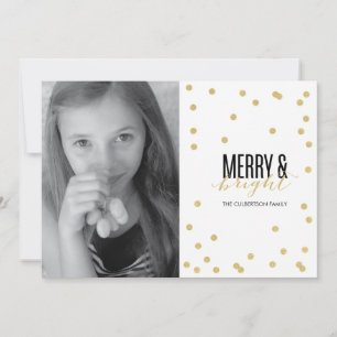 Dot Gold Festive Holiday Photo Card