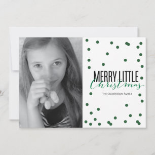 Dot Green Festive Holiday Photo Card