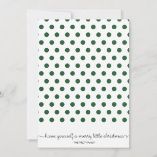 Dot Green Pattern Holiday Card