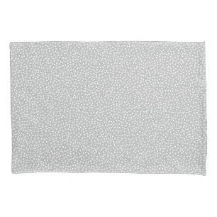 Dot Grey and White Polka Dot Pillowcase