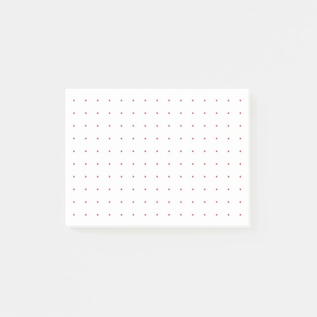 Dot-Grid/Bullet 4x3 (Red Dots) Post-it Notes (Front)