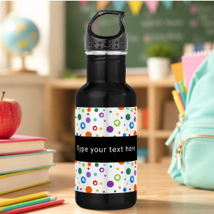 dot heart Rainbow Colours Cute Back to School 532 Ml Water Bottle