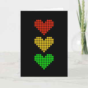 Dot Heart Stoplight Card