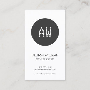 DOT INITIALES LOGO B&W Designer Carte de visite
