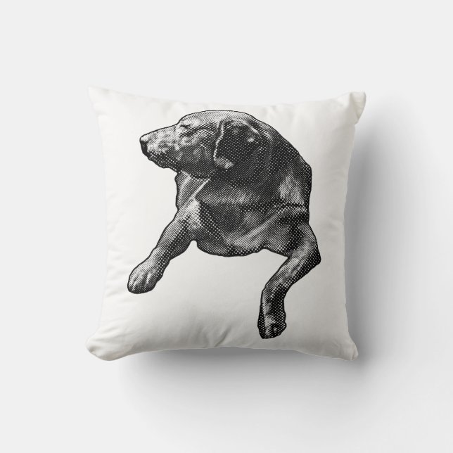 Dot-Kissed Study for Winter Rooms Throw Pillow (Front)