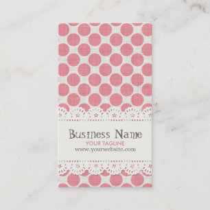 Dot & Lace Pattern Business Card
