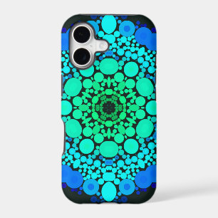 Dot Mandala Flower Blue and Green