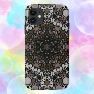 Dot Mandala Flower Brown and White iPhone 11 Case