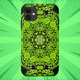Dot Mandala Flower Green iPhone 11 Case