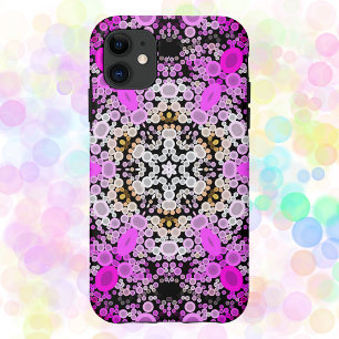 Dot Mandala Flower Pink and White iPhone 11 Case