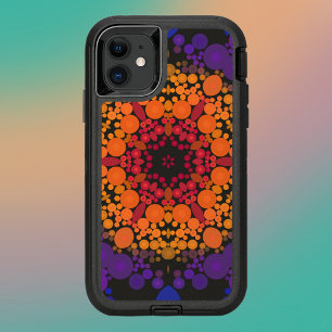 Dot Mandala Flower Yellow Purple and Blue OtterBox Defender iPhone 11 Case