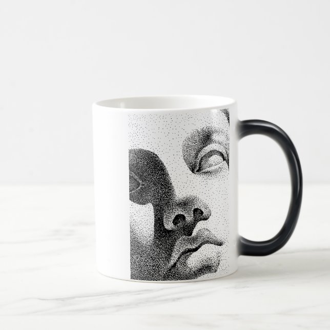 Dot Matrix Art: Classical Marble Face Magic Mug (Right)