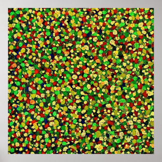 DOT MATRIX: GREEN Canvas Poster