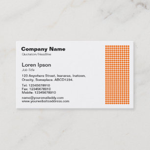 Dot Motif - Orange Business Card