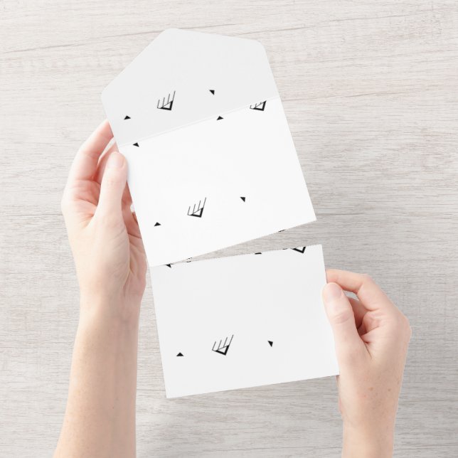 Dot, Pale Grey All In One Invitation (Tearaway)