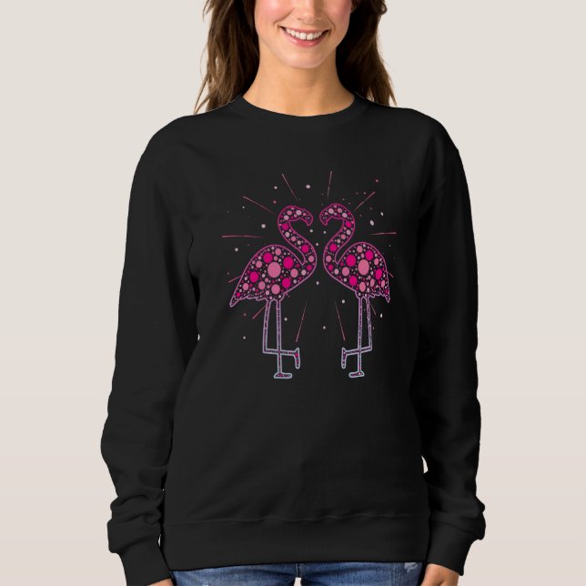 Dot Pattern Flamingo Bird September International  Sweatshirt (Front)