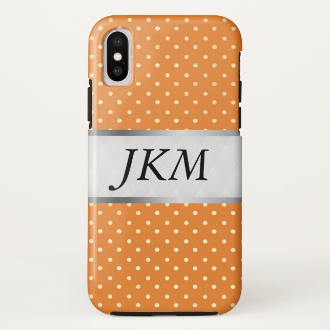 dot pattern stylish (orange) Case-Mate iPhone case (Back)