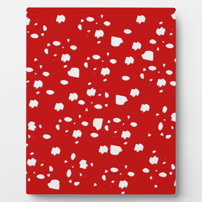 dot pattern with red toadstool mushroom plaque (Front)