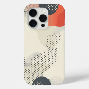 Dot patterns with curving shapes iPhone 15 pro case