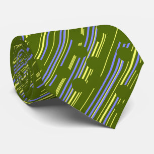 Dot Racer Polka Dot Striped Olive Two-sided Tie