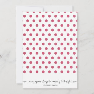 Dot Red Pattern Holiday Card