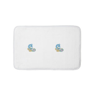 Dot, Sherpa Blue, Golden Sand Design Bath Mat