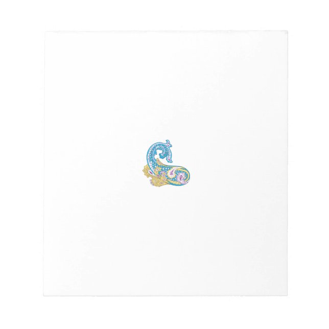 Dot, Sherpa Blue, Golden Sand Design Notepad (Front)