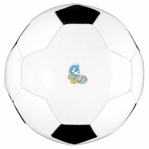 Dot, Sherpa Blue, Golden Sand Design Soccer Ball
