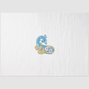 Dot, Sherpa Blue, Golden Sand Design Tissue Paper