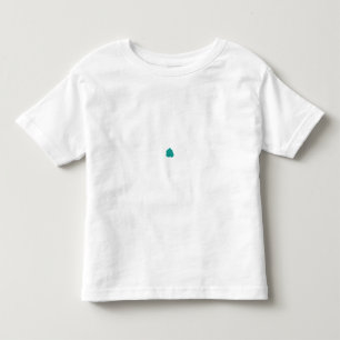 Dot-Style Rose Illustration Turquoise Floral Art Toddler T-shirt