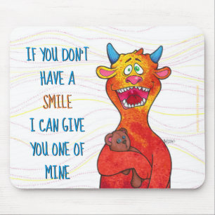 Dot the Monster, mouse pad w/message