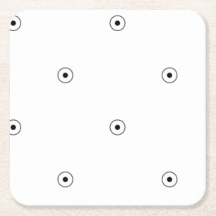 Dot, White Smoke Paper Coaster