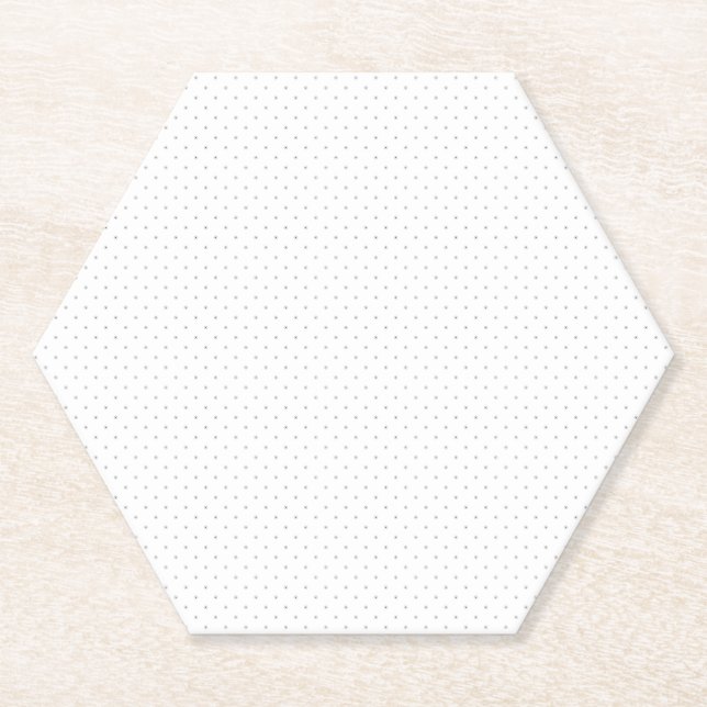 Dot, White Smoke Paper Coaster (Front)