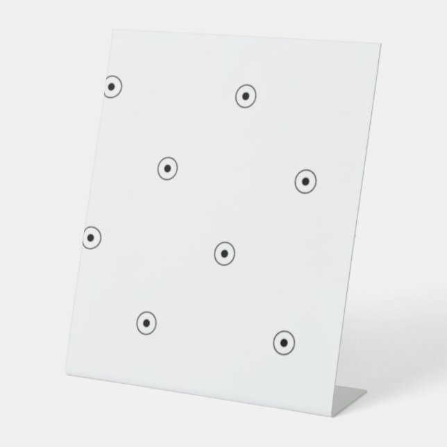 Dot, White Smoke Pedestal Sign (Front)